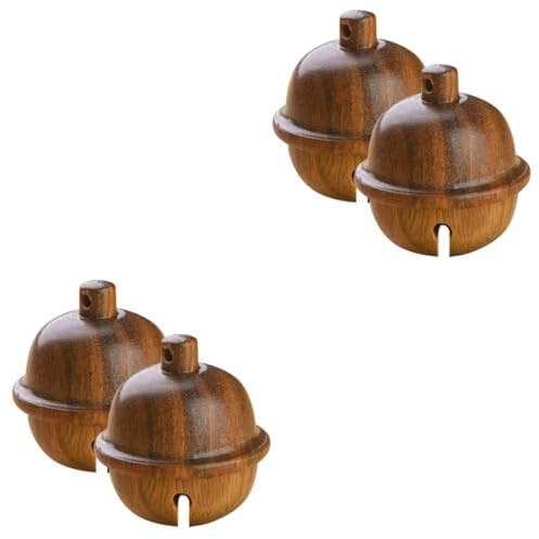 Amosfun 4stücke Holzglocken Ornament Vielseitiger Hängender Diffusor Für Handtaschen Grüner Sandelholz Duftspender Für Auto Büro Oder Schlafzimmer