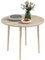 HOMCOM Table à Manger Pliante, Table de Cuisine Extensible Ronde Ø 89 cm pour 4 Personnes avec 2 abattants, Pieds en Bois de pin, Design Moderne, pour Petits espaces, Bois Naturel