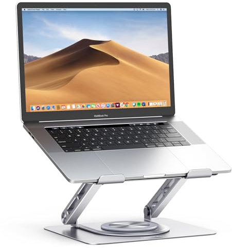 UGREEN Supporto per Laptop da Scrivania, Stand per PC Portabile Regolabile Ergonomico con Base Girevole a 360° Compatibile con MacBook PRO Air Notebook Fino a 17,3 Pollici
