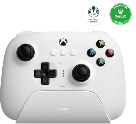8bitdo Ultimate 3 Modus Controller für Xbox | USB-C, Bluetooth, 2.4g Controller, Hall-Effekt-Joysticks, Ladestation 20 Spielstunden, Kompatibel mit Xbox Series X|S, Xbox One, Windows, Android (Weiß)