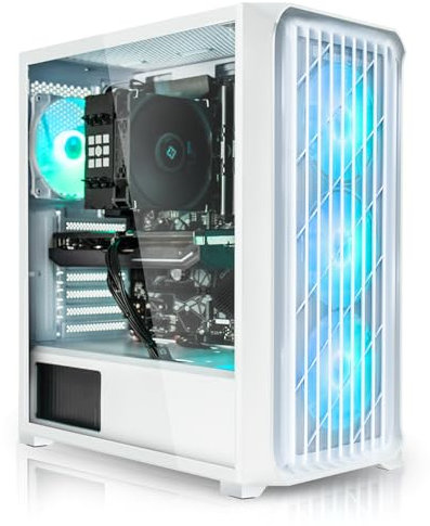 SYSTEMTREFF PC Gamer AMD Ryzen 7 5700X3D 8x4.1GHz | Nvidia RTX 5060 8GB | 1To M.2 NVMe | 16Go DDR4 RAM | Windows 11 Pro | Ordinateur de Bureau WLAN pour Les Joueurs, Les Gamers & Streamer
