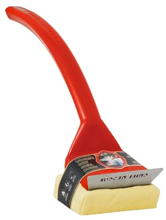 Grill Rescue Cepillo de plancha, sin cerdas, limpiador de plancha resistente para superficies planas y parrillas de barbacoa, resistente al calor, seguro para superficies antiadherentes, hierro