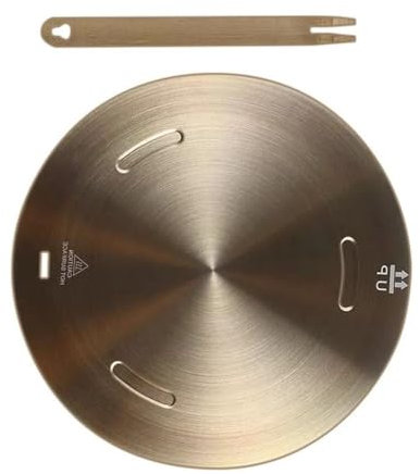 Lifenergric - Difusor de calor para estufa de gas, placa adaptadora de inducción con mango extraíble, adaptador de inducción de placa difusora de calor de 16 cm