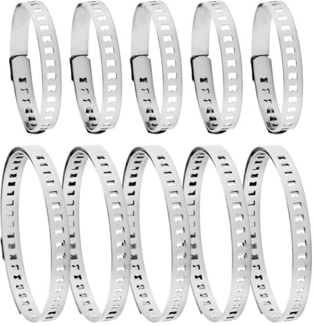 Annlpoy 10 Piezas CV Abrazadera, Abrazaderas para Juntas Homocineticas CV, Incluye 5 Grandes (50mm-120mm) y 5 Pequeñas (25mm-40mm), Abrazaderas Metálicas Ajustables para la Mayoría de los Vehículos