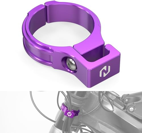NICECNC Support de Ligne de Frein Violet Compatible avec Surron Light Bee X/S/ L1E Support de Tuyau de Fourche Avant usiné CNC Compatible avec Segway X160 X260, Voir compatibilité