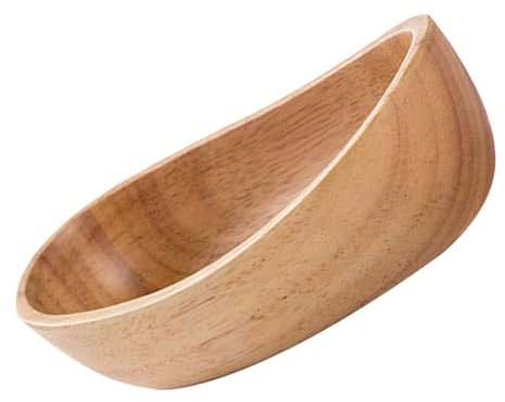 MAGICLULU 4 Pièces Assiette De Fruits En Forme De Bateau Bol à Bois Corbeille à Fruits Domestique Saladier D'hôtel Bol De Pâtes Créatif Saladier En Forme De Bateau En Bois