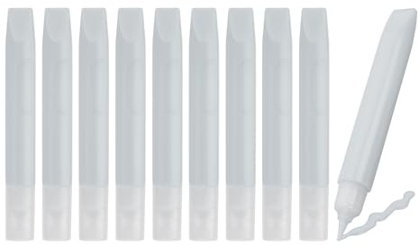 PATIKIL 10 Pack Suncatcher Paint Pens, Silver Sun Catcher Paint Pens 10ML Each Stained Glass Window Art Kit for Painting Glass Pigment Crafts