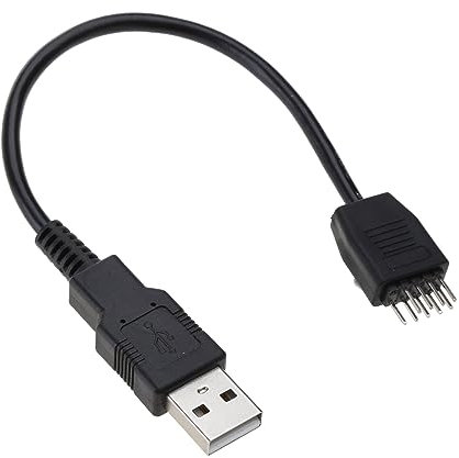 jebyltd 9 Pin USB Header Male 1 To 1 Male Extension Splitter Cable Connector Adapter (Male To Male