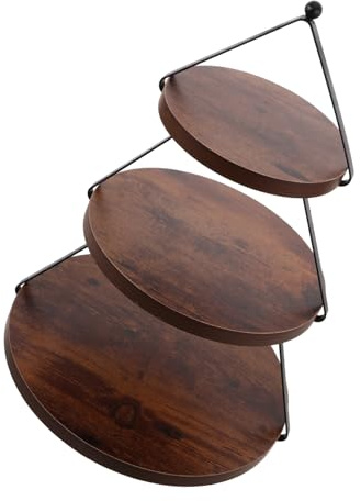 Toyvian Porta Dolci in Legno Forma di Albero di Natale Espositore Portatile per Cupcake e Dessert Stand Rustico per Feste e Tè Pomeridiano Decorazione Natalizia Elegante e Funzionale