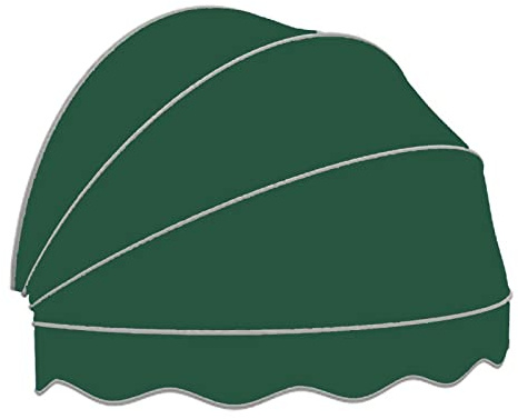 Einziehbare Markise für Terrassenüberdachung mit Rahmen-Stoffbezug und Montagematerial, passend für alle Schaufenster und Fenster, Grün A 145 cm