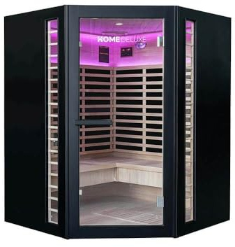 Home Deluxe Cabine infrarouge Nero XXL - Noir, Hemlock (190 x 150 x 150 cm) | Design luxueux et montage facile