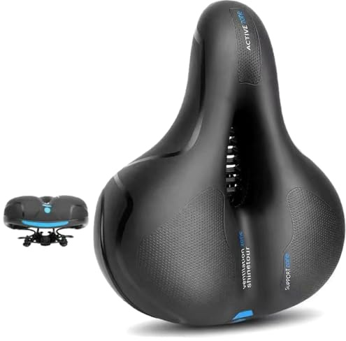 CloudComfort Pro Sattelbezug/Sattel, Extrem Weich Schmerzfrei Dämpfend Für Radfahren E-Bike (1 Sättel-Blau)