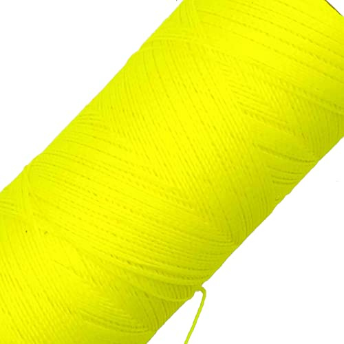 LINHASITA Wachsgarn, 100 g/m360 m, 0,5 mm, Polyester, Makramee-Garn, 30 Farben, Neongelb