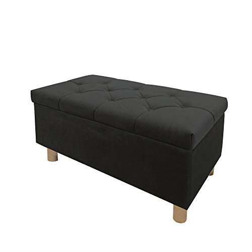 Comfort-Pur Sitzbank Sitzhocker Sitztruhe mit Stauraum Aufbewahrungsbox (Anthrazit)