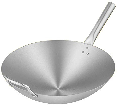 WRMIGN Wok inox 36 43 cm antiadhésif tous feux dont poignées induction Stay Cool B 36 cm