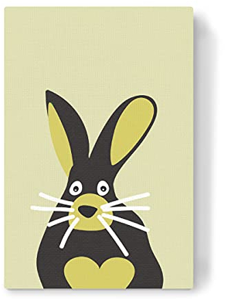 artboxONE Leinwand 60x40 cm Für Kinder Hase Tierportrait von Sabandraba