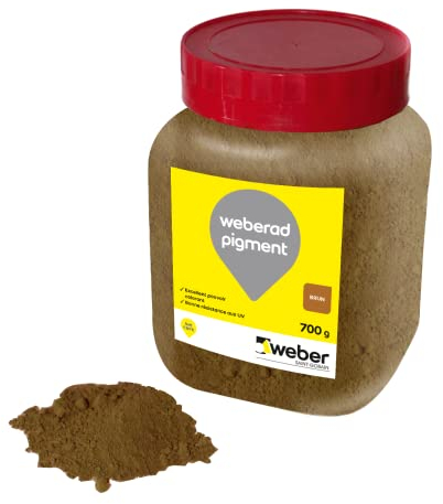 Weber Colorant en poudre pour béton et mortier, Brun, 700g, WEBERAD PIGMENT