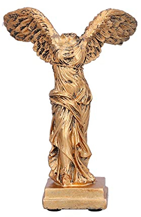 Schatzkiste Alabaster Goddess Figure Sculpture Winged Victory Samothrace Statue Göttin Skulptur Griechische Göttin Des Sieges Skulptur aus Harz mit Anti-Rutsch-Pad für Wohnzimmer Home Decor