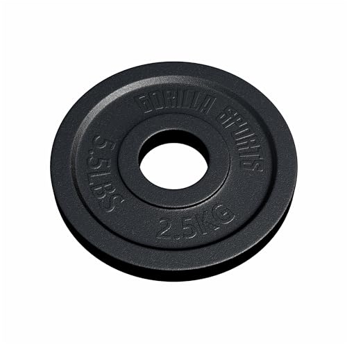 GORILLA SPORTS® Olympia Hantelscheiben - 1,25kg, 2,5kg, 5kg, 10kg, 15kg, 20kg, 25kg, 30kg Gewichte, 50mm Bohrung, Gusseisen, Einzeln/Set - Gewichtsscheiben, Hantelscheiben-Set, Hanteln