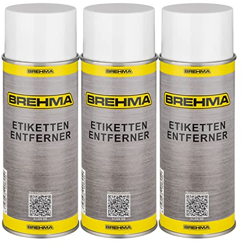 3x BREHMA Etikettenentfernerspray Etikettenlöser Kleberentferner 400ml Aufkleberlöser