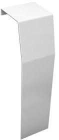Baseboarders Premium Tall Series Zero Clearance Endcap Accessory - Galvanized Steel Easy Slip-On Baseboard Heater Accessory for Baseboard Heater Covers, White, Rust-Resistant, Easy Installation