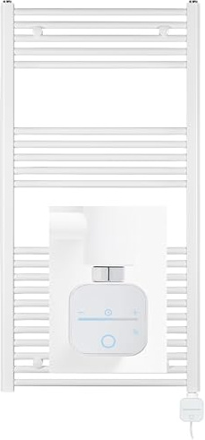 anapont Elektrischer Badheizkörper Handtuchheizkörper – Timer - Handtuchradiator, IPx5, komplett montiert – Atmosphäre & Komfort im Bad (ohne Zeitschaltuhr, 1175x500)