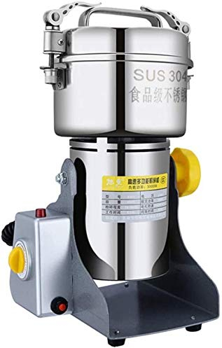 Electric Grain Grinder Superfine Mill Electric Malt Crusher Stainless Steel Grain Mill Homebrew Dry Feed Flour High-Speed Timed Milling Machine 800g Grinder