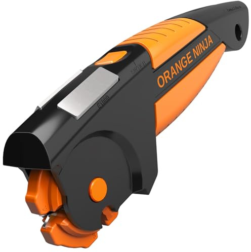 Orange Ninja 7-in-1 Garden Tool & Knife Sharpener – Sharpens Axe, Hatchet, Machete, Pruner & Shears – One Tool for All Your Outdoor Blades – Gift for Gardeners
