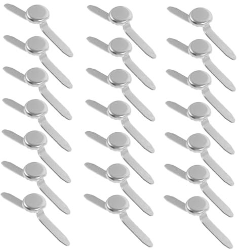 TEHAUX 50 Stück Metall-Brad-verschlüsse Für Scrapbooking Mini-brads Papier-brads Zweibeinige Nägel in Silber Zum Basteln
