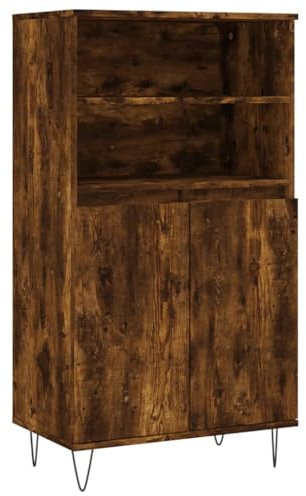 FENLAX Buffetschrank Kommode Breite Sideboard Modern Komodenschrank Für Schlafzimmer Flur Wohnzimmer Mehrzweckschrank 60x36x110 cm Räuchereiche