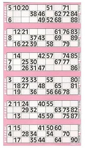 750 Bingo-Kartons (Rosa)