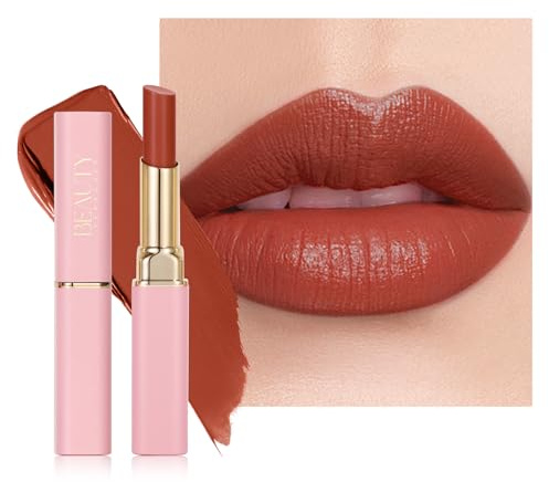 Barra de labios mate superbrillante, bálsamo labial con color superhidratante, color ultrabrillante, acabado brillante en crema natural para labios secos # 02