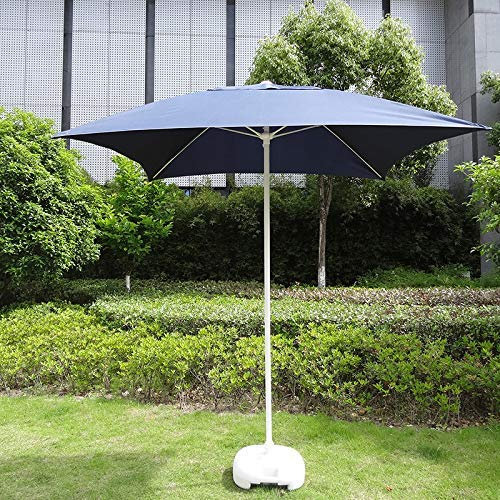 x 2 m quadratische Sonnenschirme für den Außenbereich, Sonnenschutzdach für die Terrasse, Gartenschirme für Strand/Pool/Terrasse, doppelte Glasfaserrippen, Sonnenschutz UPF50+, ohne Sockel