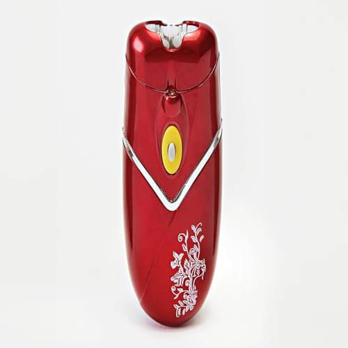 3 PAGEN® Epilierer mit LED-Licht für präzise Haarentfernung – batteriebetrieben für maximale Flexibilität – langanhaltende Entfernung der Haare an Beinen, Achseln und Gesicht – rot