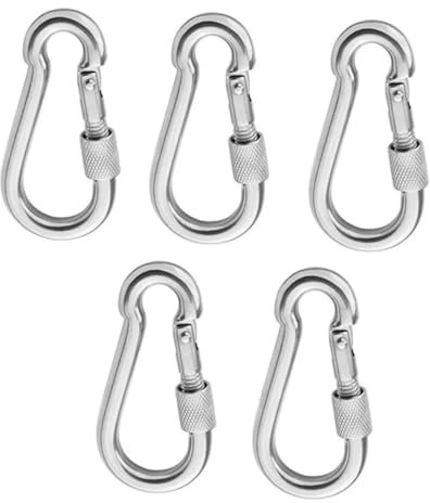 M8x80mm Multifunzionale In Acciaio Inox 304 Molla A Scatto Moschettone Collegamento Rapido Anello di Blocco Gancio A Scatto Grillo Catena di Fissaggio Gancio 1 Pz