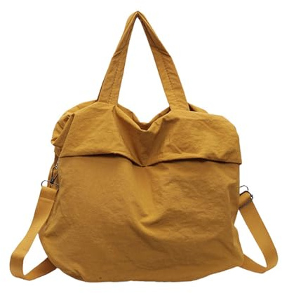 DWDC Borsa a tracolla grande, in nylon, impermeabile, con tracolla regolabile, da donna, per lavoro, palestra, viaggi