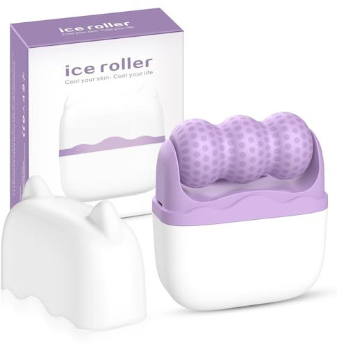 Eisroller für Gesicht & Augen – 2-in-1 Kühlender Gesichtsmassage Roller, Hautpflege-Tool zur Beruhigung & Straffung, Entspannende Massage für Männer & Frauen, Selbstpflege Geschenk