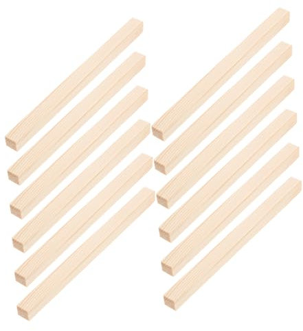 Palitos Cuadrados de Madera sin Terminar 50 Piezas 15x1 Cm