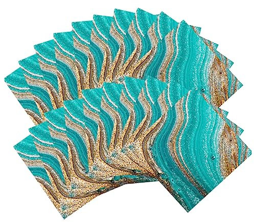 BAZEITFLOW Autocollants Carrelage Mural Imperméables 20Pcs Décoratifs pour Salle de Bain Auto-Adhésifs Stickers Muraux pour Maison Faciles à Couper Nettoyer