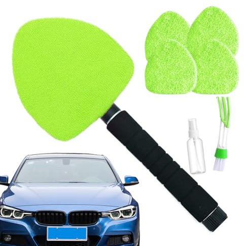 Generico Strumento per La Pulizia Interna del Parabrezza - Attrezzo Telescopico per Auto Detailing,Pulitore Vetri Auto Modello Detachable per Interno Ed Esterno Veicoli
