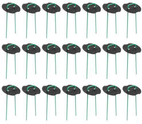Levemolo Piquets de Terre Métalliques Galvanisés de U pour Jardin Extérieur, Kit 100 Pièces, Fixation Pelouse et Toile de Paillage, Accessoires Outillage Jardin Efficaces