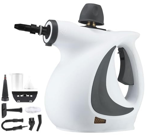Pulitore a Vapore 1050W, Pulitore a Vapore Portatile con Ugelli Multipli, Preriscaldamento Rapido e Grande Capacità di 350Ml, Aspirapolvere Portatile Pressurizzato per Casa, Bagno, Finestre