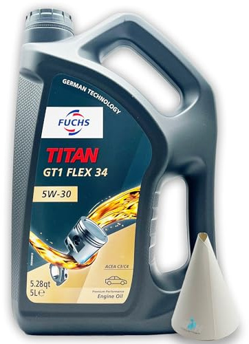 5 L Fuchs Titan GT1 Flex 34 5W-30 | kompatibel mit MB226.51 | 229.51 | RN0720 | ACEA C4, C3 | Motorenöl | Motoröl | Ölwechsel | Öl | SAE 5W30 |