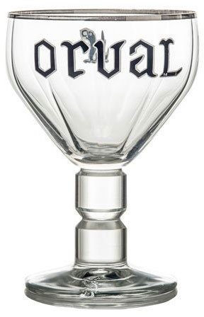Orval Calice da birra belga con bordo argentato