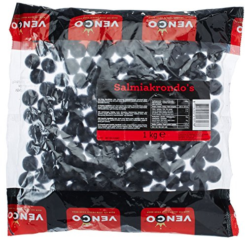Venco Holland Lakritze 'Salmiakrondo's' 1 kg Packung (Salmiak-Kugeln) Süßigkeit