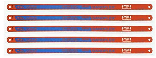 5 x Bahco 3906 Sandflex Hacksaw Blades 300mm (12in) x 18tpi BAH3906185P