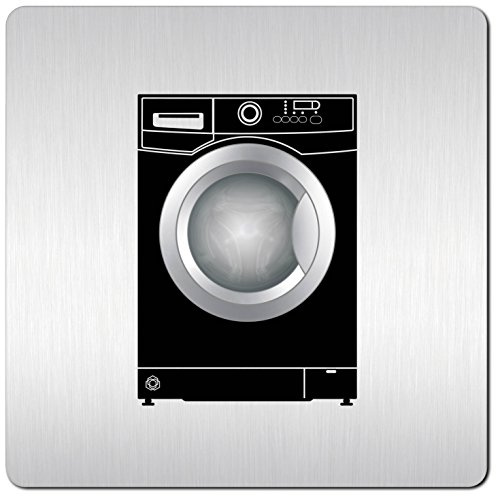 Plaque de Porte - Machine à Laver XXL – Panneau de Porte en Aluminium 125 x 125 mm – Facile d'entretien et Durable