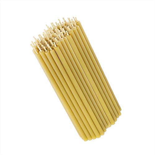 NKlaus Kerzen opferkerzen für Kerzen, Bienenwachs, Gelb 390g, 100 Stück | rußfrei; Höhe: 15,5cm; Durchmesser: 5,8 mm; 390g; 15,5cm; 5,8 mm; altarkerzen 100; B0B18R3972; nklaus bienenwachskerzen