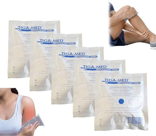 TIGA-MED Lot de 5 compresses rafraîchissantes jetables