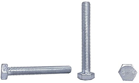 Lot de 30 boulons hexagonaux DIN 933 en acier zingué M8 x 60 mm - Qualité 8.8 - Vis hexagonales entièrement filetées - Tête hexagonale - Boulon taraud (30, M8 x 60 mm)